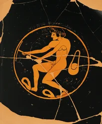 Sportovec s hokejkou a prakem...