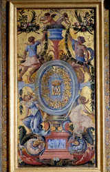 Dekorativní panel kabinetu Marechale de La Meilleraye realizovaný Noelem Quilerierem (1594-1669)