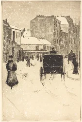 Boulevard Clichy ve sněhu