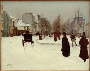 Boulevard de Clichy pod sněhem