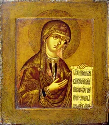 Ikona Panny Marie (olej na desce)