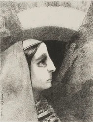 Před černým sluncem melancholie se objevuje Lenore, tabule dvě z díla Edgaru Poeovi