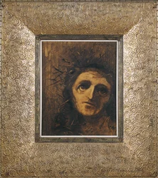 Kristus (uhel a černá křída na papíře)