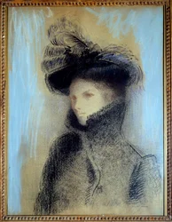 Portrét keramičky Marie Botkinové, pastel Odilona Redona