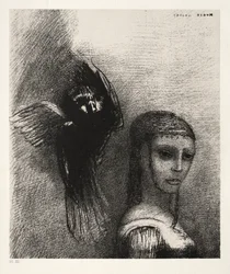 První série Pokušení svatého Antonína: A velký pták sestupující z nebe..., 1888.