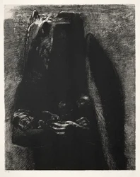 První série The Temptation of Saint Anthony: It Is the Devil, Bearing Under his Two Wings, 1888.