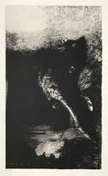 První série The Temptation of Saint Anthony: The Chimera with Green Eyes Turns, Bays, 1888.