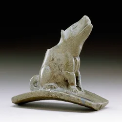 Coyote platform pipe, 200 BC-100 AD (pipestone)