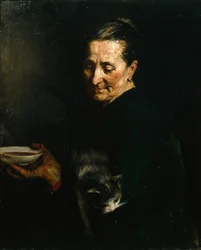 Žena s kočkou