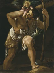 Svatý Kryštof nesoucí Jezulátko.