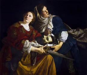 Judit a její služebná s hlavou Holoferna, kolem roku 1610