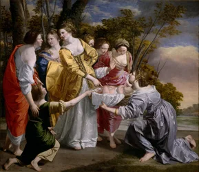 La decouverte de Moise - Nalezení Mojžíše - obraz Orazio Gentileschi (1563-1638)