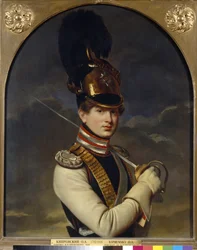 Portrait du comte Nikita Petrovich Troubetskoy (1804-1886) (hrabě Nikita Petrovich Trubetskoy) - Peinture de Orest (Oreste) Adamovich Kiprensky (1782-1836), huile sur toile (93,5x76,5 cm)