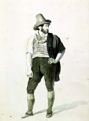 Mladý Ital, kolem roku 1834 (akvarel)