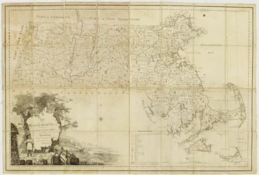 Vlastní mapa Massachusetts: sestavená ze skutečných průzkumů provedených na příkaz generálního soudu a pod kontrolou zástupců jejich jmenování, 1802