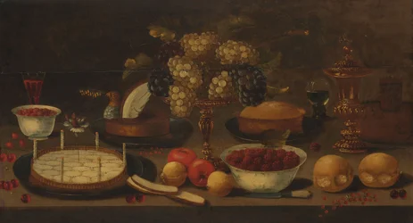 Zátiší s hostinou, asi 1620-1650 (olej na desce)