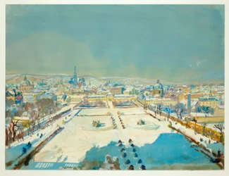 Zima v zahradě Belvedere