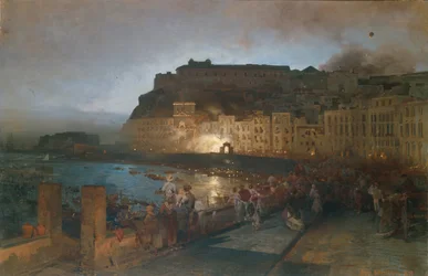 Ohňostroj v Neapoli, 1875