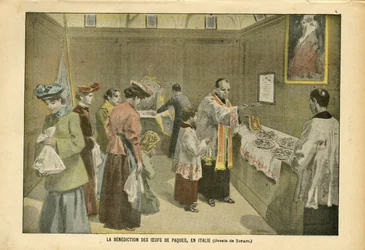Ilustrace Oswaldo Tofani (1849-1915) v Le Pelerin, 3.4.