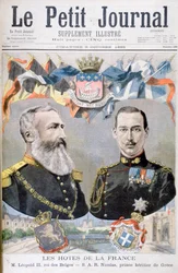 Belgický král Leopold II. a řecký a dánský princ Nicholas, 1895.