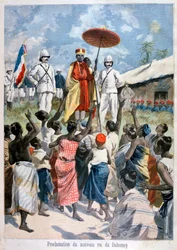 Vyhlášení nového krále Dahomey, 1894
