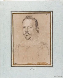 Portrét Vincence I. z Gonzague, vévody z Mantovy (Vincenzo I. Gonzaga, vévoda z Mantovy) (1562-1612) Kresba Ottavio Leoni (1578-1630) Genes, Musei di Strada Nuova, inv 2440