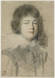 Portrét dospívajícího chlapce, 1621 (červená, černá a bílá křída na vybledlém hnědém papíře)