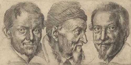 Tři portréty možná představující Camillo Graffic, Ercole Pedemonte a Antoni ..., ca. 1620-30.