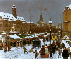 Striezelmarkt na náměstí Neustädter Markt