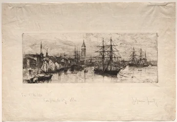 Lodní doprava a vévodský palác, 1880.