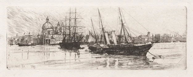 Dvě lodě, Benátky, 1880.