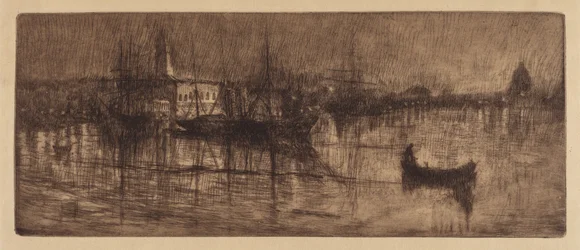 Mokrý večer v Benátkách, c. 1880.