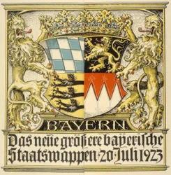 Nový větší bavorský státní znak, 20. července 1923
