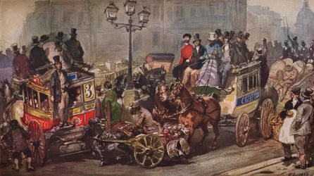 Scéna v Ludgate Circus, 1850