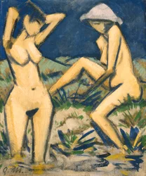 Bathers, kolem roku 1920 (olej na plátně)