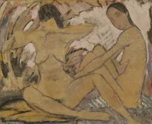 Dvě sedící ženy, kolem roku 1914