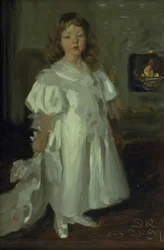 Holčička, Helga Melchior, v dlouhých šatech