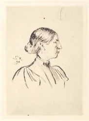 Portræt af Anna Ancher, profil   1274044   cs       czech Successfully Translated  Original: Chimney Rock, near Fountain City, 1874. Translat: 