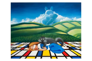 Je čas se probudit, Alice!, 2019 (olej na dřevěné desce)