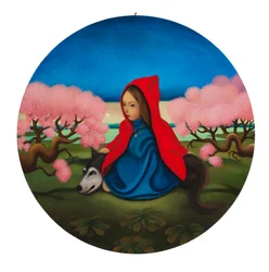 Le Petit Chaperon Rouge, 2019 (olej na dřevěné desce)