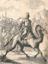 Saladin útěk na rychlém Dromedáři, 1869