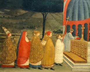 Predella of Miracle of Profaned Host od Paola Uccella (1397-1475), detail