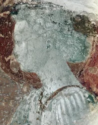 Scény z klášterního života: hlava anděla Detail (Fresco