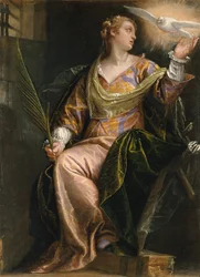 Svatá Kateřina Alexandrijská ve vězení, ca. 1580-85.