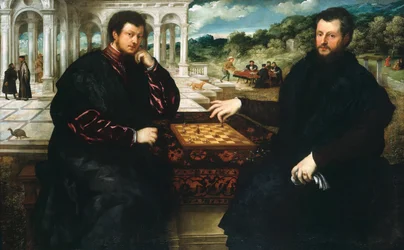 Dva hráči šachu, kolem roku 1545