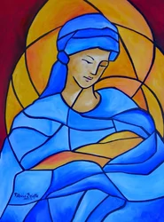 Maria plná milosti, 2005 (akryl na plátně)