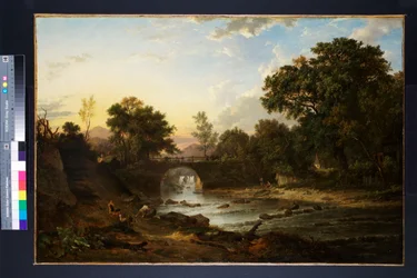 Pohled na Douglas Bridge poblíž Inverary, Argyllshire, 1818