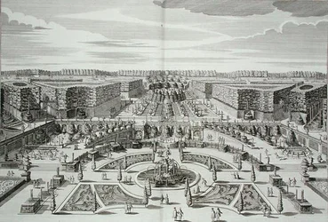 Velká kaskáda v Knížecím paláci a zahradách v Berlíně, rytina Karla Remsharda (1678-1735), vydáno asi 1711-16 (rytina)