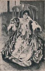Hedvábné šaty, 1887, 1946