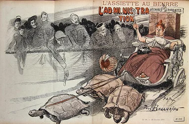 Karikatura francouzské správy, z „L